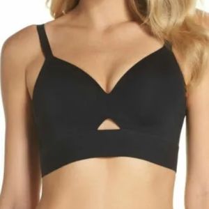 SPANX 30027R Black Workout To Waves Mesh Panel Sports Bra Size XL